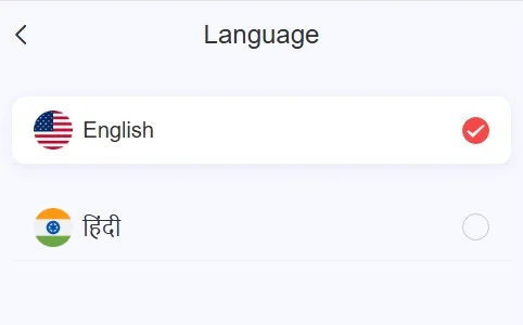 1 lottery language change screen